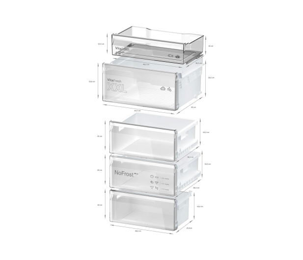 Lodówka Bosch KGN39OCAF PerfectFit No Frost 203cm Ciemny Inox Klasa A 29dB 363L - 1343494 - zdjęcie 17